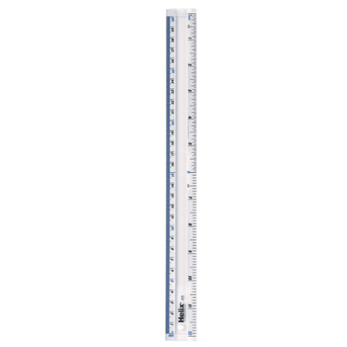Helix 30cm/12 Inch Clear Plastic Rulers - Singles Or Pack of 10