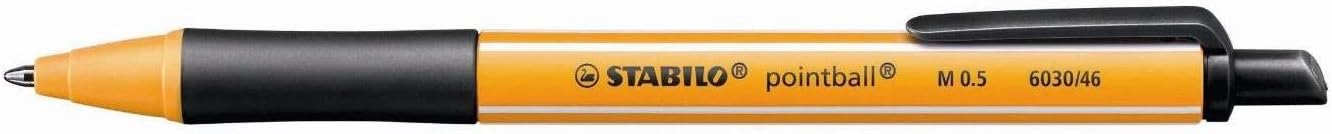 Stabilo Pointball Retractable Ballpoint Pen Black (Pack of 10) 6030/46