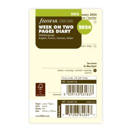 Filofax Calendar Refill Week On Two Pages A5 2023 cotton cream