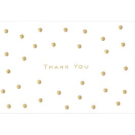 Peter Pauper Press Thank You Note Cards Gold Dots