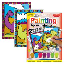 Royal Brush My First Painting by Numbers Dinosaurs Pack of 2