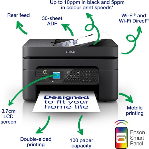Epson Workforce Wf 2930dwf A4 Multifunction Wireless Inkjet Printer • Colemans 1303