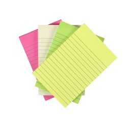 Snopake Repositionable Lined Pad 150 x 101 mm Assorted