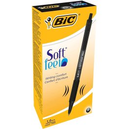 Bic Soft Feel Clic Rectractable Ballpoint Pen Black
