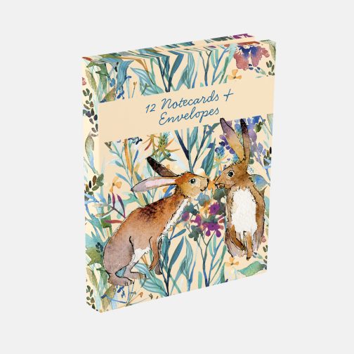 The Gifted stationery Co Notecard Wallet Kissing Hares