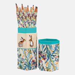 The Gifted stationery Co Gift Pencil Set Kissing Hares
