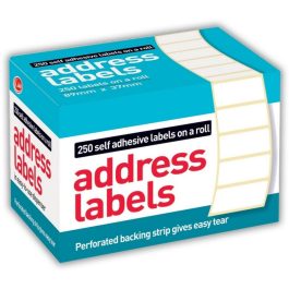 Club 250 Self-Adhesive Address Labels 89 x 36 mm