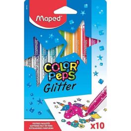 Maped Color Peps Glitter Felt Tip Pens Pk 10
