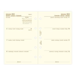 Filofax Mini Week On Two Pages Cotton Cream 2025 Diary Refill