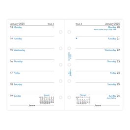 Filofax Mini Week Per Page English 2025 Diary Refill