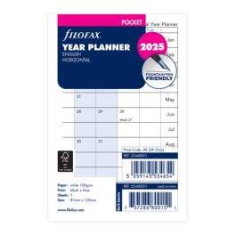 Filofax Pocket Year Planner Horizontal 2025
