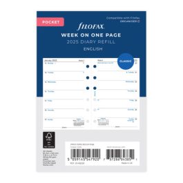 Filofax Pocket Week on One Page 2025 Diary Refill