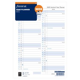 Filofax A4 Year Planner Vertical 2025
