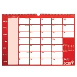 Collins 2025 Colplan A4 Wiro Monthly Memo Calendar