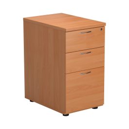 First 3 Drawer Desk High Pedestal 404x600x730mm Beech