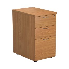 First 3 Drawer Desk High Pedestal 404x600x730mm Nova Oak