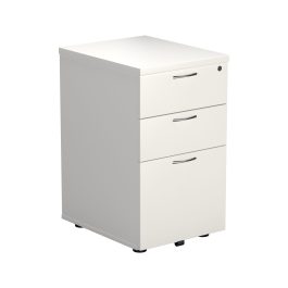 First 3 Drawer Under Desk Pedestal 404x500x690mm White