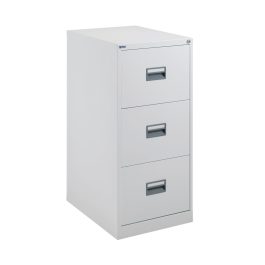 Talos 3 Drawer Metal Filing Cabinet 465x620x1010mm White