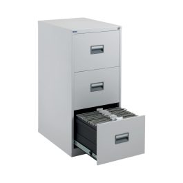 Talos 3 Drawer Metal Filing Cabinet 465x620x1010mm White