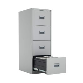 Talos 4 Drawer Metal Filing Cabinet 465x620x1310mm Grey