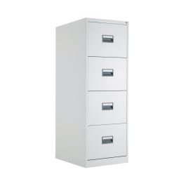 Talos 4 Drawer Metal Filing Cabinet 465x620x1310mm White