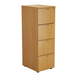 First 4 Drawer Filing Cabinet 464x600x1365mm Nova Oak