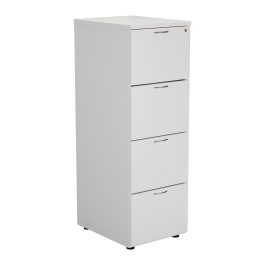 First 4 Drawer Filing Cabinet 464x600x1365mm White