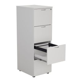 First 4 Drawer Filing Cabinet 464x600x1365mm White