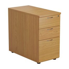 First 3 Drawer Desk High Pedestal 404x800x730mm Nova Oak