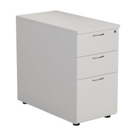 First 3 Drawer Desk High Pedestal 404x800x730mm White