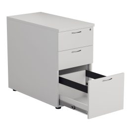 First 3 Drawer Desk High Pedestal 404x800x730mm White