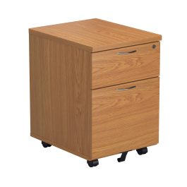 First 2 Drawer Mobile Pedestal 404x500x595mm Nova Oak