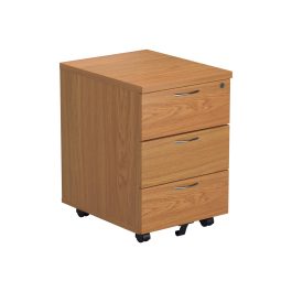 First 3 Drawer Mobile Pedestal 404x500x595mm Nova Oak