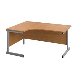 First Radial Left Hand Desk 1600x1200x730mm Nova Oak