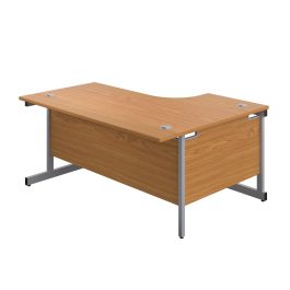 First Radial Left Hand Desk 1600x1200x730mm Nova Oak