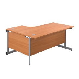 First Radial Right Hand Desk 1600x1200x730mm Beech