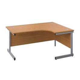 First Radial Right Hand Desk 1600x1200x730mm Nova Oak