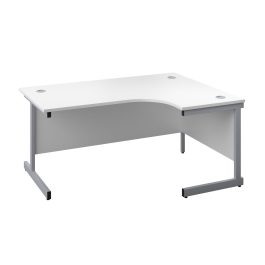 First Radial Right Hand Desk 1600x1200x730mm White