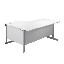 First Radial Right Hand Desk 1600x1200x730mm White