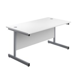 First Rectangular Cantilever Desk 1400x800x730mm White