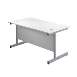 First Rectangular Cantilever Desk 1400x800x730mm White