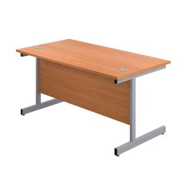 First Rectangular Cantilever Desk 1600x800x730mm Beech