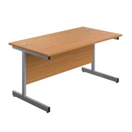 First Rectangular Cantilever Desk 1600x800x730mm Nova Oak