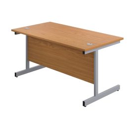 First Rectangular Cantilever Desk 1600x800x730mm Nova Oak