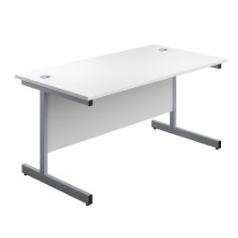 First Rectangular Cantilever Desk 1600x800x730mm White