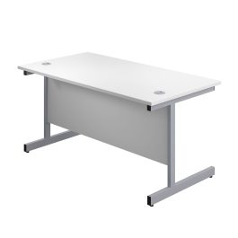 First Rectangular Cantilever Desk 1600x800x730mm White