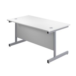 First Rectangular Cantilever Desk 1800x800x730mm White