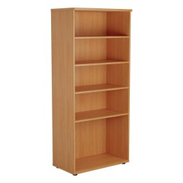 First 4 Shelf Wooden Bookcase 800x450x1800mm Beech