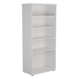 First 4 Shelf Wooden Bookcase 800x450x1800mm White