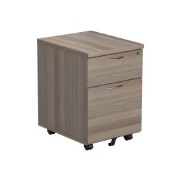 First 2 Drawer Mobile Pedestal 404x500x595mm Grey Oak